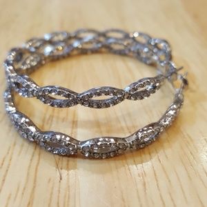 Sparkly hoop earrings